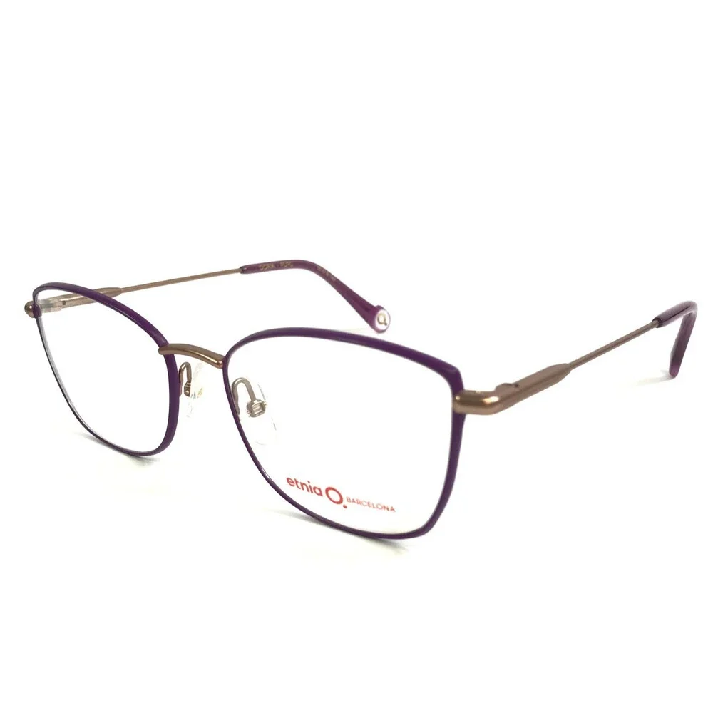 Etnia Barcelona Eyeglasses Frames DORIA PUPG Purple Pink Gold Cat Eye 55-18-142